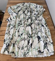 ASOS Design Women’s Marble print Cinch waist Mock Neck  Dress size 10 Green AW - £19.65 GBP