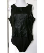 INC International concepts Faux Leather bodysuit Size X-Large Black - $27.01 CAD