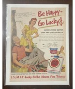 Vtg 1951 Lucky Strike Cigarettes / Pillsbury 50&#39;s Color Print Ad 13x10 N... - $15.32 CAD