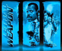 Glow in the Dark Lethal Weapon 80s Action Movie Cup Mug Tumbler 20 oz - £17.76 GBP