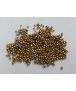 Package of 500 Craft Sewing Jewelry Making Gold Tone Seed Beads Free Shi... - $4.25