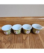 Yellow Mun Shou Longevity Pattern Chinese Tea Cups Sake Drink Ware, Set ... - £9.57 GBP