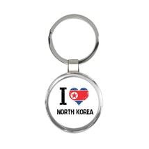 I Love North Korea : Gift Keychain Heart Flag Country Crest North Korean... - $94.99 MXN