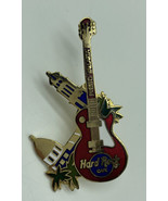 Vintage Hard Rock Cafe Puerta Vallarta enamel guitar pin 2 inch - £14.76 GBP