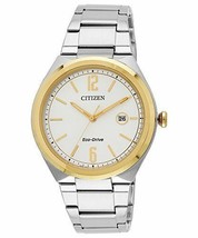 New Citizen AW1374-51A Men ECO-DRIVE TWO-TONE Yellow Steel Watch - £131.86 GBP