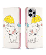 Umbrella Elephant Leather Flip Case for iPhone 15 Pro Max - £17.84 GBP
