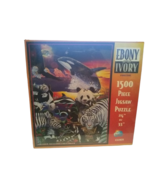 Sunsout Ebony And Ivory Graeme Stevenson 1500 Pc Puzzle Animals 24&quot;x33&quot; ... - $29.70