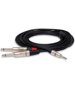 3.5mm TRS M Plug to Dual 1/4&quot; TS Plugs PRO STEREO Breakout Y Cable HOSA ... - $552.61 MXN