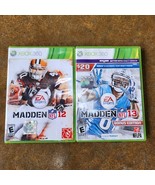 Microsoft Xbox 360 Game Lot Madden NFL 12 Madden NFL 13 Tested Works - £5.33 GBP