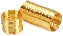 Memory Wire Ring .62mm .5oz Gold Plated 99 Coils - $786.66 MXN