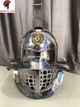 Roman Gladiator Helmet Medieval Armor Wearable Cosplay Costume - £188.42 GBP