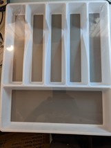 Two Piece Set of Eltow Drawer Cutlery, Silverware Organizer 15.5x13x2&quot; White - £19.37 GBP