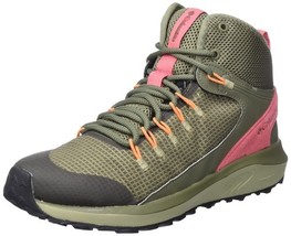 Columbia Women&#39;s Trailstorm Mid WP Hiking Boots Stone Green/Wild Salmon ... - $59.40