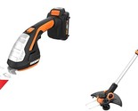 Worx Wg801 20V Shear Shrubber Trimmer, Battery And Charger Included, Bla... - £176.94 GBP