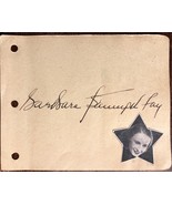 BARBARA STANWYCK AUTOGRAPHED SIGNED VINTAGE 1930s ALBUM PAGE DOUBLE INDE... - $178.79 CAD