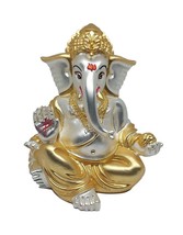 Lord Ganesha statue Gold and silver plated Ganesh Ganpati car dashboard - £37.90 GBP