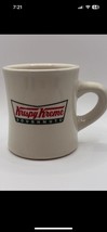 Vintage Krispy Kreme Doughnuts Coffee Mug 8oz White, Red, Green Heavy We... - $4.99
