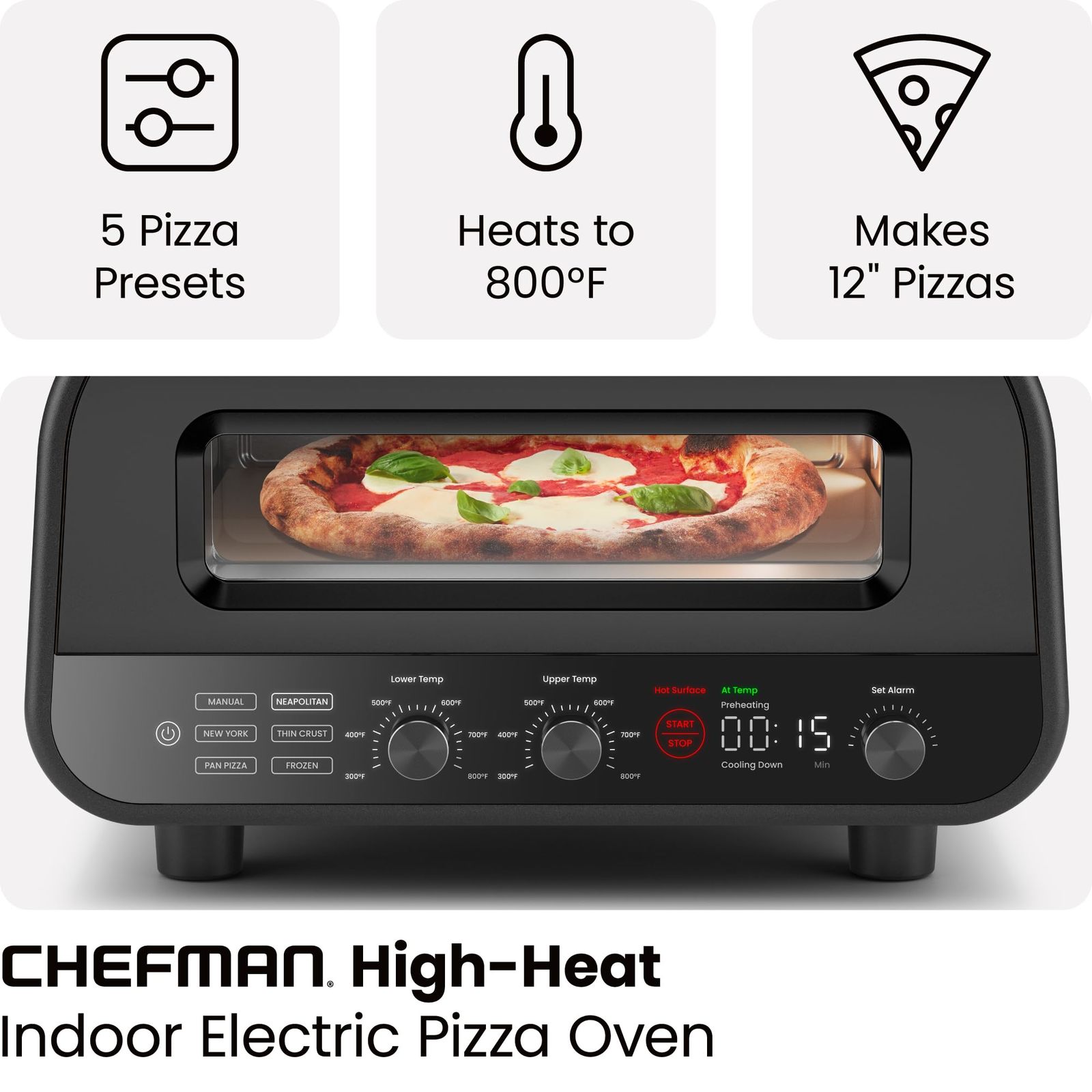 Pizza Oven - Makes 12 Inch Pizzas in Minutes Heats up to 800°F... Item image 2