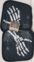 2 Same Potholders (7&quot;x7&quot;) Halloween, Spider Web &amp; Skeleton&#39;s Hand On Black, Gr - £5.91 GBP