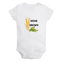 Home Grown Funny Bodysuit Baby Romper Infant Kids Short Jumpsuit Graphic Outfits - £8.34 GBP