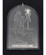 1981 Hallmark Shepherd Scene Clear Acrylic Christmas Ornament Used Vintage - €7,62 EUR
