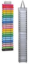 Vinyl Roll Holder Rack Organizer 24 Compartments Closet Hanging Transparent Stor - £22.33 GBP