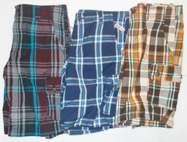 Arizona Jean Co. Boys Plaid Cargo Shorts Various Colors and Sizes to Cho... - £9.90 GBP