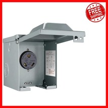 30 Amp Weatherproof RV Power Outlet Box with Lockable NEMA TT-30R Recept... - $47.51