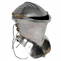 Medieval Tjost Helmet Battle Warrior Metal Knight Large Wearable-
show origin... - £217.01 GBP