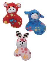 Silly Squad Dog Toys Soft Plush Squeakers Colorful Choose Bunny Cow or Lamb 5&quot;  - £7.77 GBP