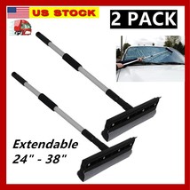 2x Extendable Window Squeegee Cleaner Long Handle Car Cleaning Window Gl... - £12.37 GBP