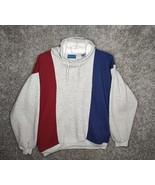 Towncraft Sweatshirt Adult Medium Navy Gray Maroon Hoodie Sweater Colorb... - £12.73 GBP
