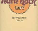  Hard Rock Café Menu San Francisco California 1990 - $37.62