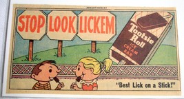 1961 Color Ad Tootsie Roll Ice Cream Bar Stop Look Lickem - £6.31 GBP