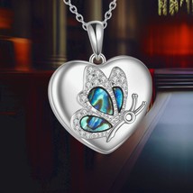 Butterfly Urn Necklace for Ashes Keepsake for Human Ashes Sterling Silver Jewelr - £95.02 GBP