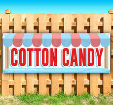 Cotton Candy Advertising Vinyl Banner Flag Sign Usa Carnival Fair Food 18&quot; 30&quot; - £17.32 GBP+