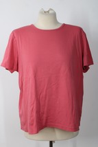 LL Bean XL Pink Pima Cotton Short Sleeve Tee Top Shirt Peru 207242 - £15.94 GBP