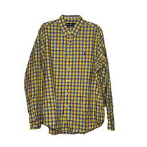 Polo Ralph Lauren Shirt Size XL Yellow Plaid Button Front 100% Cotton Mens - £18.76 GBP