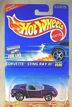 1995 Hot Wheels Mainline/Collector #595 Corvette Sting Ray Iii Purple 5Sp-Varia - £6.37 GBP