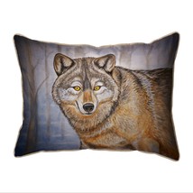 Betsy Drake Grey Wolf Large Indoor Outdoor Pillow 16x20 - £36.78 GBP