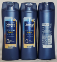 (3 Ct) Suave MEN Hydrating 3 in 1 Hair + Body + Face Wash, 15 oz Fresh Scent - £17.40 GBP