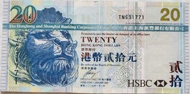 Hong Kong $20 Dollar HKG &amp; Shanghai Bank Corp Ltd TN531771 Banknote 1 Ja... - £3.89 GBP