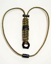 Breakaway Fire Starter Necklace With Saw Extra Khaki 550 Paracord Survival Cord - £9.71 GBP