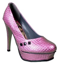 Iron Fist Donna Rosa Borchie Number Of The Beast &#39; Tacchi Alti Plateau Scarpe - £23.97 GBP