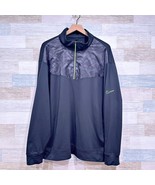 Nike Golf Tour Performance Half Zip Pullover Jacket Black Dri Fit Mens X... - $54.44