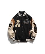 Vintage Embroidered Letter Baseball Jacket - $933.91 MXN