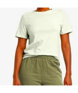 Women&#39;s Universal Thread Goods Short Sleeve T-Shirt Stripes/Green/White ... - $228.32 MXN
