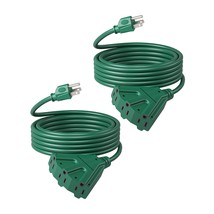 15 Ft Outdoor Extension Cord For Christmas, Weatherproof 16/3 Sjtw Power... - £33.62 GBP