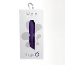 Margo USB Rechargeable Silicone 10-Function Textured Bullet Vibrator Neon Purple - $39.38