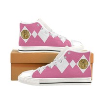 Pink Mighty Morphin Pterodactyl Dinozord Power Coin High Top Shoes - £47.18 GBP